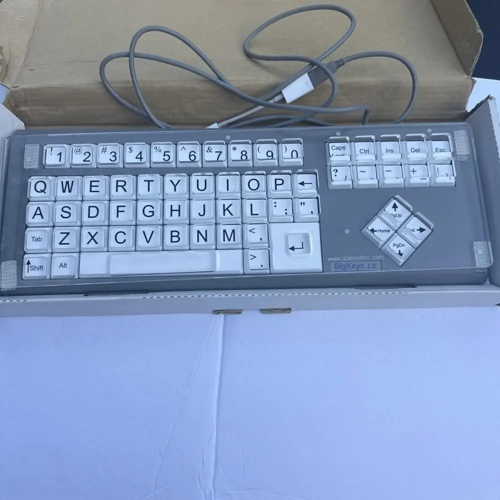 BigKeys LX Large Key Mechanical Keyboard Coded Assistive Grey